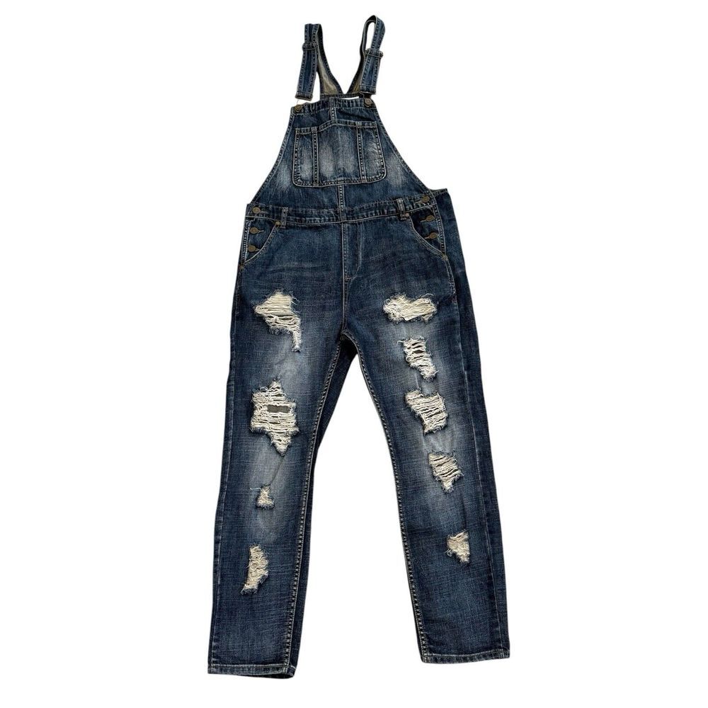 Pistola Bailey Straight Leg Distressed 100% Cotton Overalls Size Medium